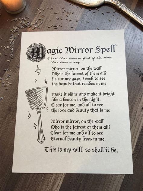 Magical spells woven through the mirror